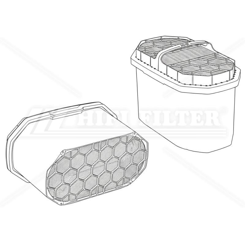 Filtro aria Caterpillar 4969845 per macchine movimento terra | Il Mio Filtro