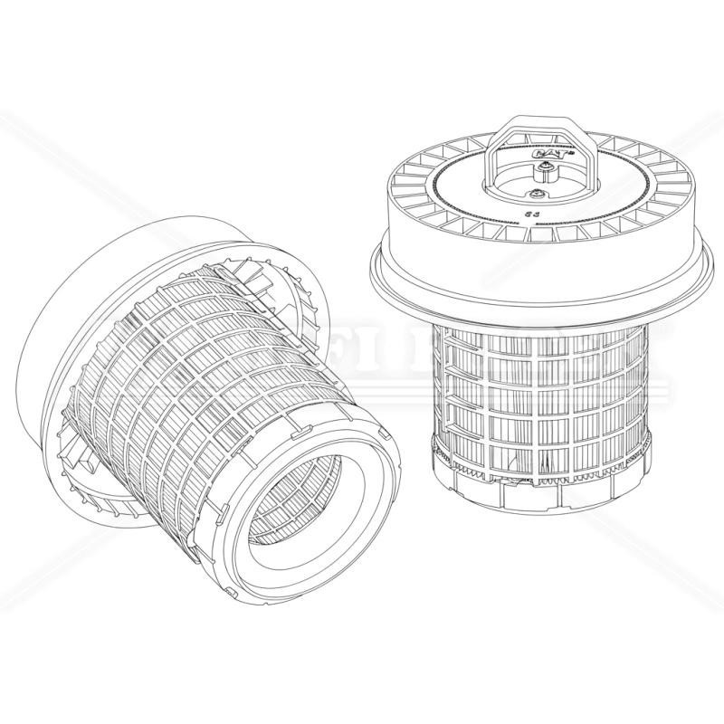 Filtro aria Caterpillar 4648460 per applicazioni industriali e movimento terra | Il Mio Filtro