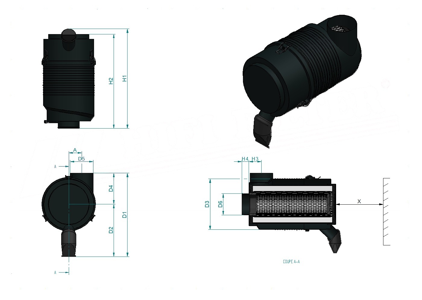 Disegno tecnico SAH01C08ADP001